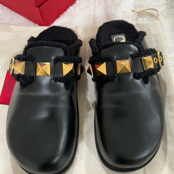 VALENTINO GARAVANI Roman Stud SABOT Mule Slides SIZE 38 EU or Women’s 8 US - Picture 4 of 14